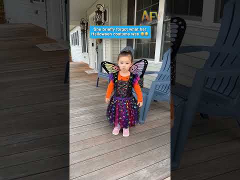 When you forget you're a butterfly... 🦋 #funny #toddlerlife #halloween