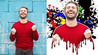 Modern Photo Dripping/Splatter Effect | Photoshop Tutorial 2020 || Gyro Space screenshot 4