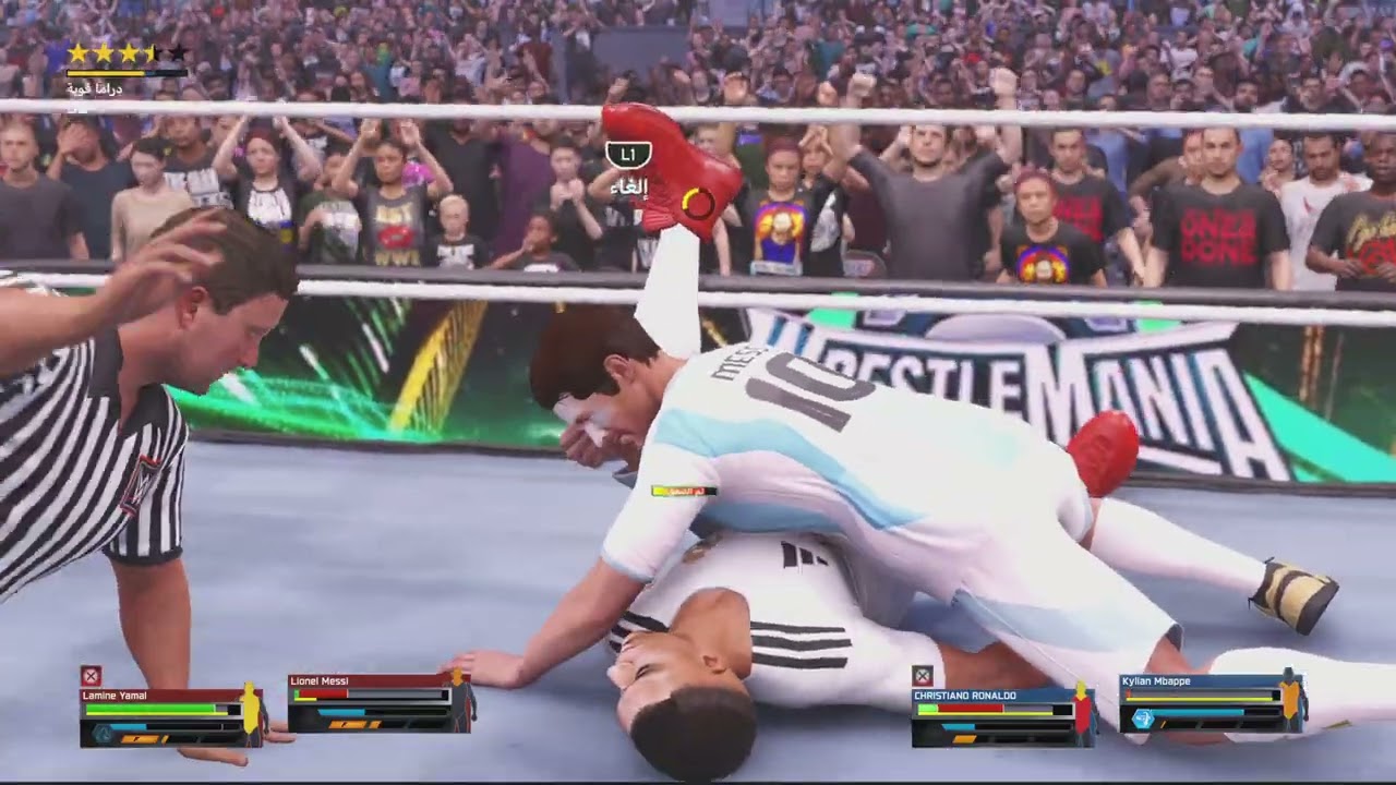 WWE 2K25| Tag Team Match. Messi lamine vs Cr7 Mbappe