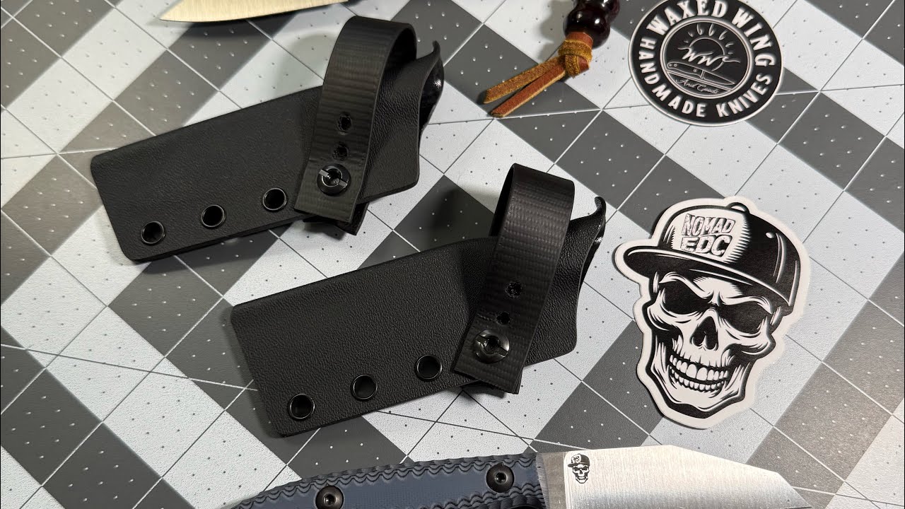 Waxed Wing Knives “Nymph” & Nomad EDC Collaboration “Maverick” Fixed Blades. 