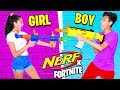 Ultimate Boy vs Girl NERF Battle in Real Life! (Fortnite Nerf Guns)