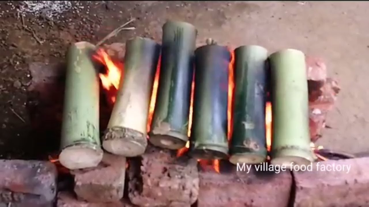 Bamboo🔥Country chicken🍗🐔prepared by my brother 