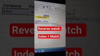 ✅Index Match Formula in Excel |Reverse match। vlookup not working 🚀#excelformula #excel #shorts