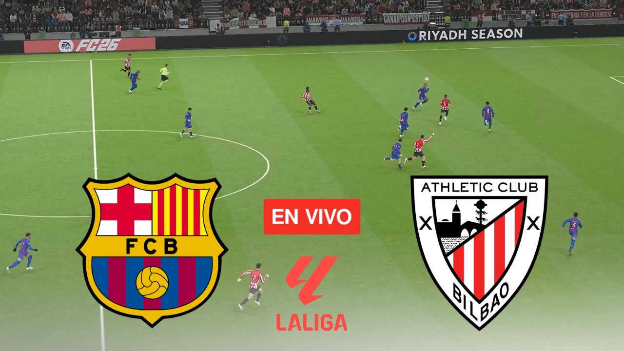 EN VIVO Athletic Club vs Barcelona | La Liga 2026 Partido Completo ...