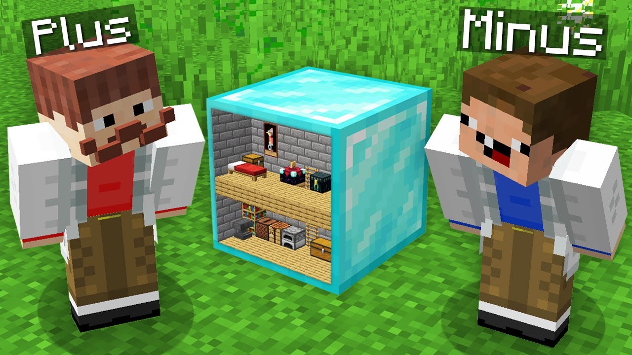 How to BUILD A SECRET HOUSE INSIDE A DIAMOND BLOCK in Minecraft ? PLUS ...