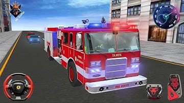 Rosenbauer Fire Truck Squad Team Nct Siren - Firefighter Sam Rescue mission | Android Gameplay iOS