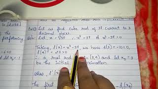 18MATDIP41.. Module-2(Examples on Newton Raphson method)