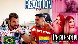 React Melody, Vivi e MC Tato - Princesinha (Videoclipe Oficial) | Ficou...😁 | REACTION | 🇨🇴🇧🇷 #369