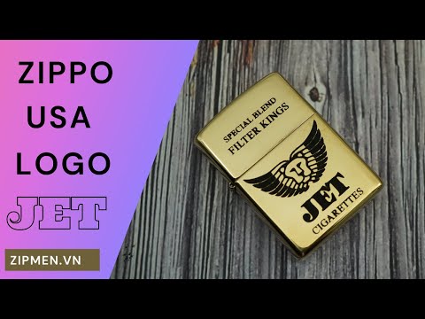 Video Hộp quẹt Zippo USA logo bao thuốc Jet | Bật lửa Zippo... - youtube