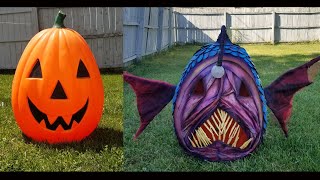 Turning A Pumpkin Into An Angler Fish