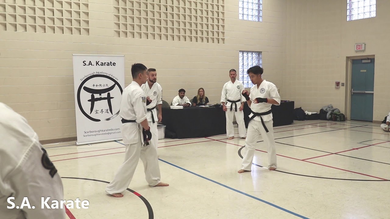 Tournament black belt sparring, Karate-Do.