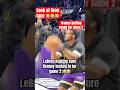 LeBron watching Bronny warmup 😂 #nba #shorts #lebronjames #foryou
