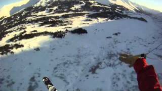 Speed flying Turnagain Pass Alaska