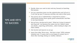 Thrive Implementation: What you can expect.