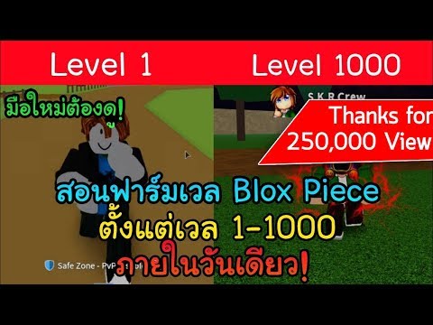 Roblox - Blox Fruits สอนฟาร์มเวล 1-1000 ภายใน 1 วัน! ฟาร์มยังไงในวันเดียวให้ตัน + แจก Code ที่ใช้ได้