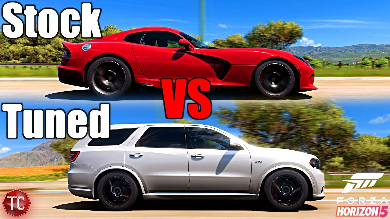Forza Horizon 5: STOCK vs TUNED! SRT VIPER GTS vs DODGE DURANGO!