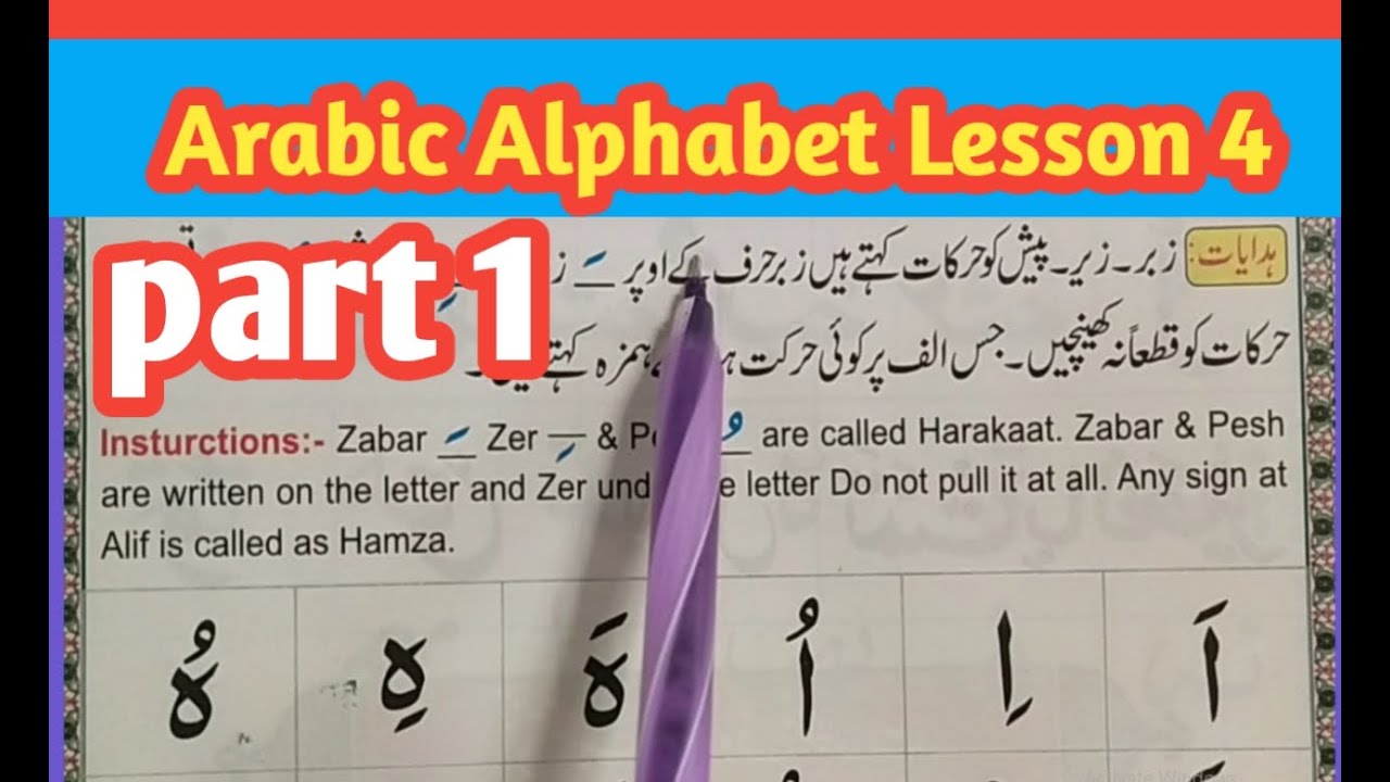 Lesson Arabic Alphabet Fatha Kasra Damma Arabic Alphabet