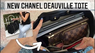 NEW CHANEL DEAUVILLE TOTE What Fits Wear Tear Weight