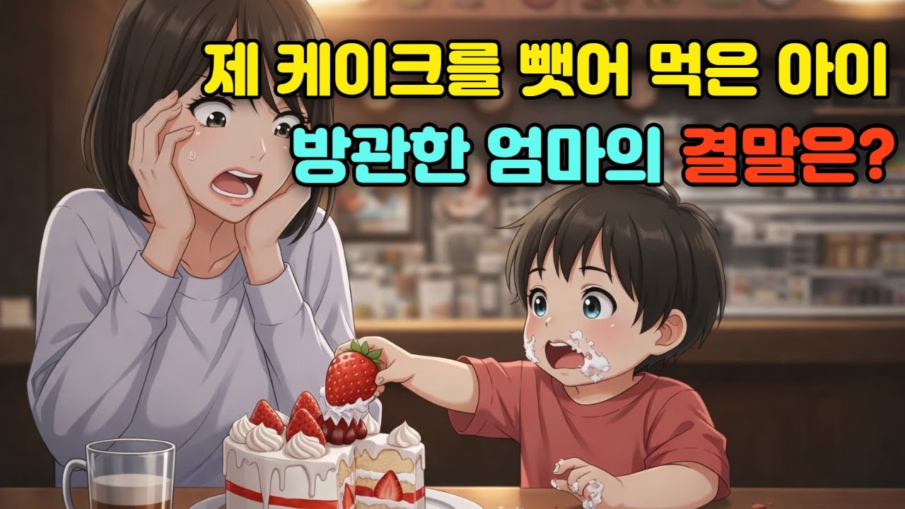 카페에서 제 케이크를 뺏어 먹은 아이… 방관한 엄마의 결말은 참교육