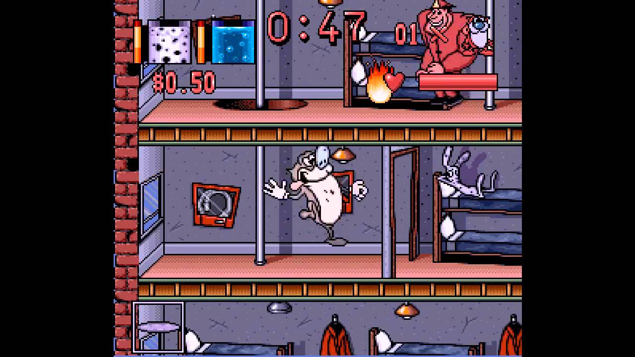 The Ren & Stimpy Show Fire Dogs (SNES) 60fps Gameplay YouTube
