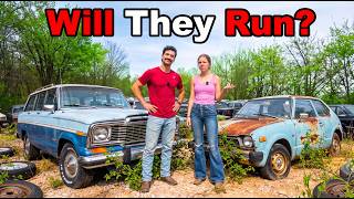 DOUBLE JUNKYARD CHALLENGE - She Thinks She Can FIX a Car FASTER Than Me?!