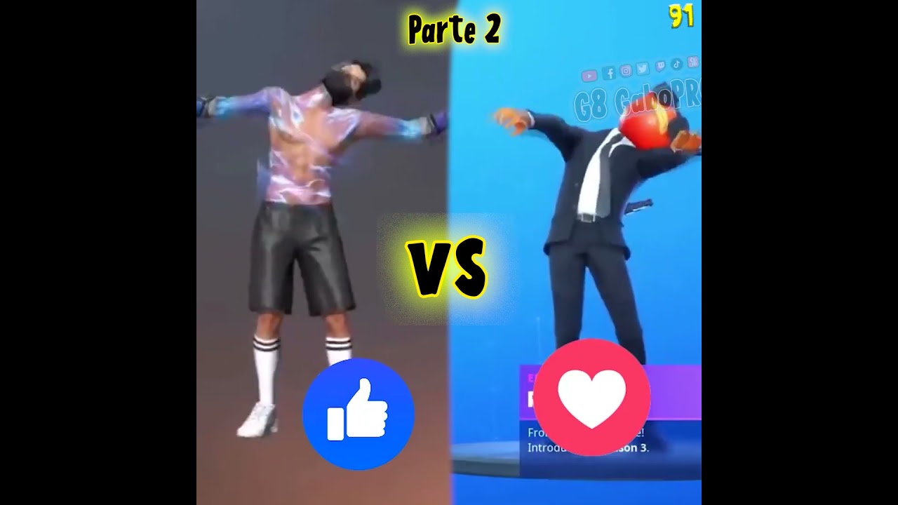 Free fire VS Fortnite - Guerra de emotes parte 2