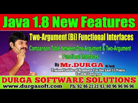 Java 8 ||  Comparison Table between One Argument & Two Argument Functional Interfaces
