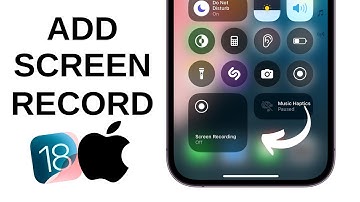 How to Add Screen Recording to Control Center on iPhone - iOS 18