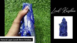 Lapis Krishna Statue, Natural Lapis Lazuli Krishna Statue