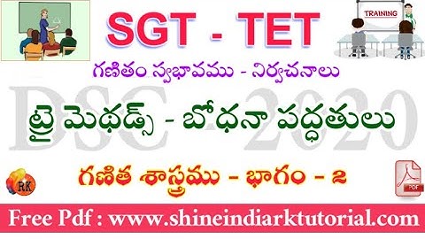 గణిత స్వభావం - నిర్వచనాలు, వివరణ || Tri Methods Mathematics - 2