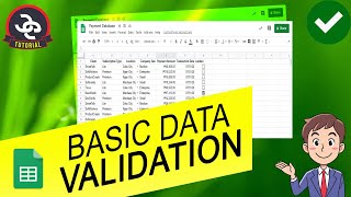 Paano Gumawa / How to Create a Drop Down List in Google Sheets | Data Validation | JIESCA Show