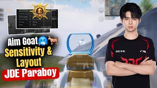 Sensitivitas Terbaik PUBG Mobile | Sensitivitas JDE Paraboy Terbaru 2025 + Kode Layout PUBG