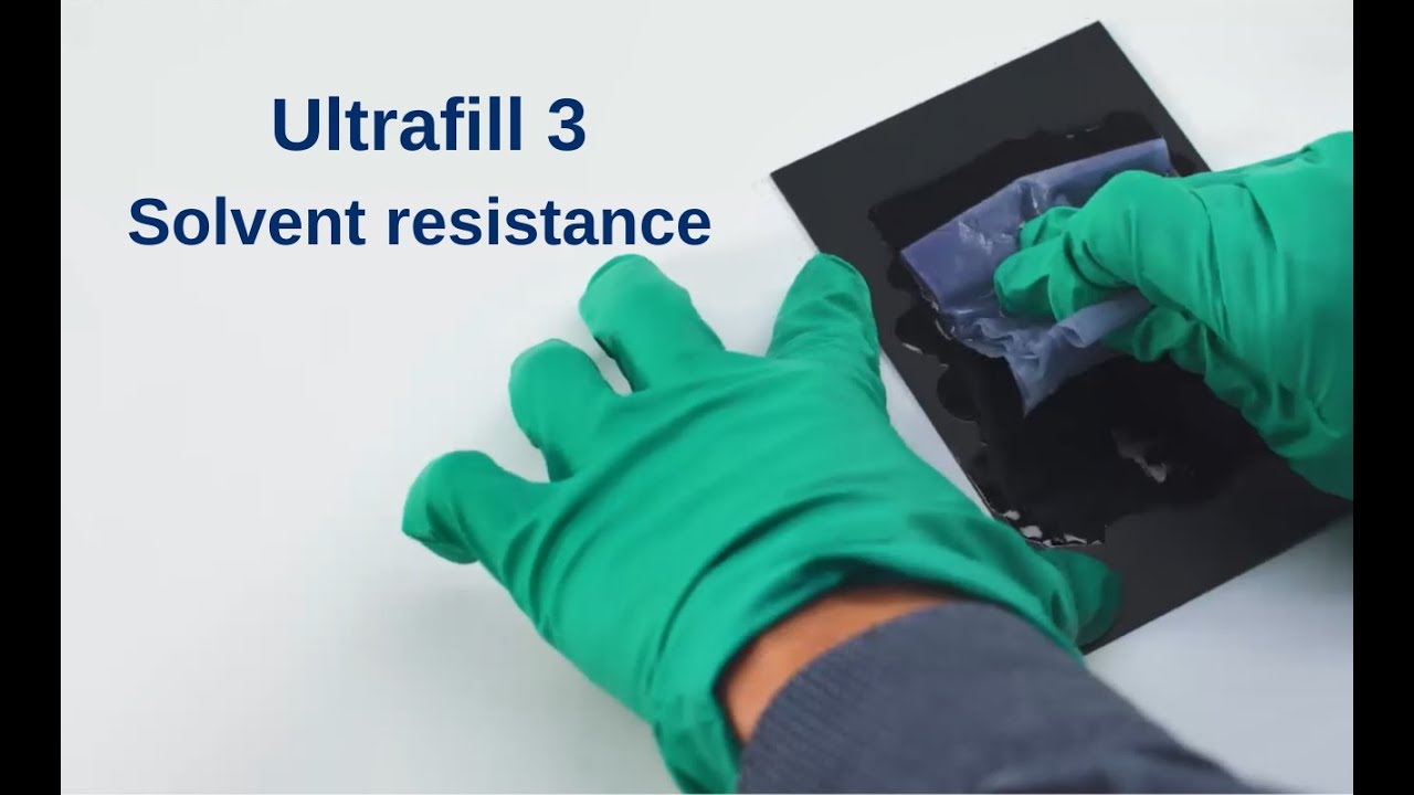 Ultrafill 3 - Test de résistance aux solvants