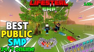 ⚡ Join The New Lifesteal Public Smp 🥳 | 24/7 Always Online | Java + Bedrock | Cracked 1.21! 🪐
