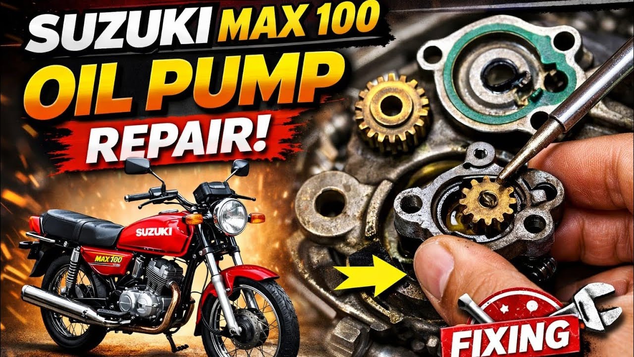 Suzuki Max 100 Oil Pump Repair Kaise Kare | 2 Stroke Bike Full Setting 