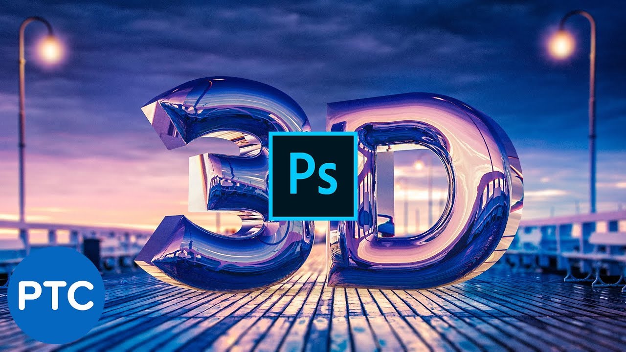 Make a 3D CHROME TEXT Effect and Turn It Into a Rotating ANIMATED GIF -  Photoshop Tutorial 