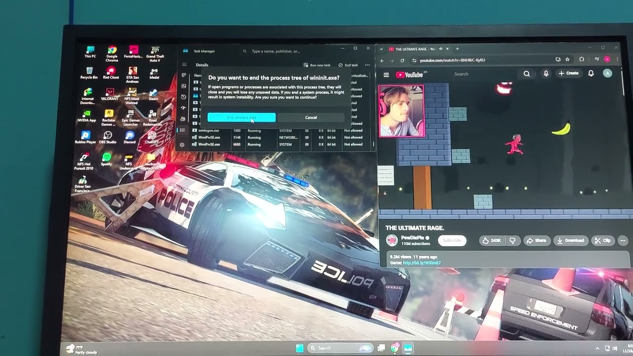 Pew die pie screaming has bsod