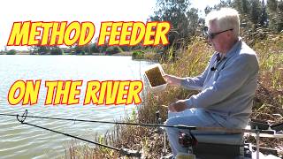 Method Feeder with Groundbait & Pellets on the River