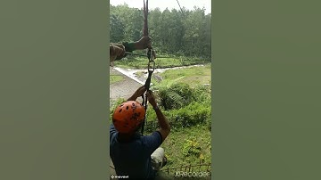 Uji nyali..flying fox Songgon Kab. Banyuwangi