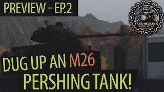 Tank Mechanic Simulator GAMEPLAY (PREVIEW) ep.2 - WE DUG UP AN M26 TANK! screenshot 2
