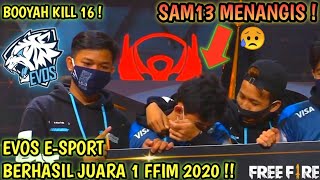 SAM13 Menangis ❗Detik-Detik EVOS Esport Juara 1 FFIM Fall 2020
