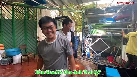 Bàn Giao Hồ Công Nghệ 133x68 | | Hồ Cá Rồng Hoàng Lam