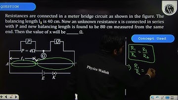 Resistances are connected in a meter bridge circuit as shown in the figure. The balancing length....
