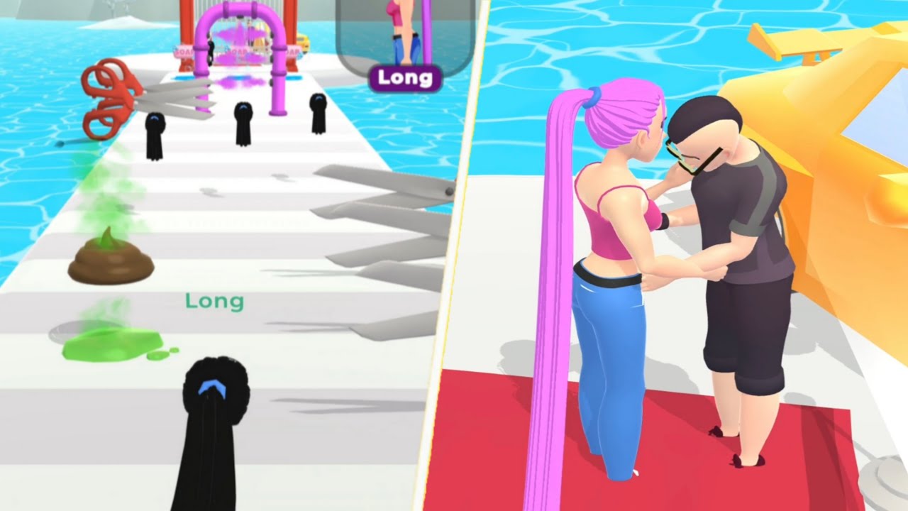 Wig Run 🌈👸🌈 All Levels Gameplay Trailer Android, iOS New Game WR1GP1