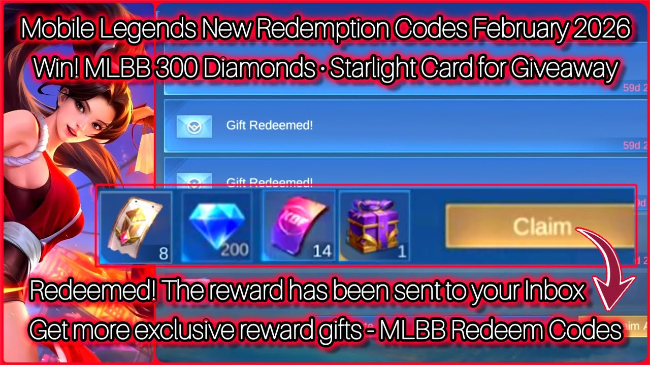 Новые промокоды Mobile Legends от 16 февраля 2026 года - 100% легальные промокоды MLBB + бесплатн...