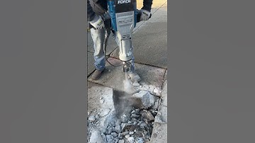 @harborfreight makes a damn good jackhammer! #concretebreaker #concrete #construction #jackhammer