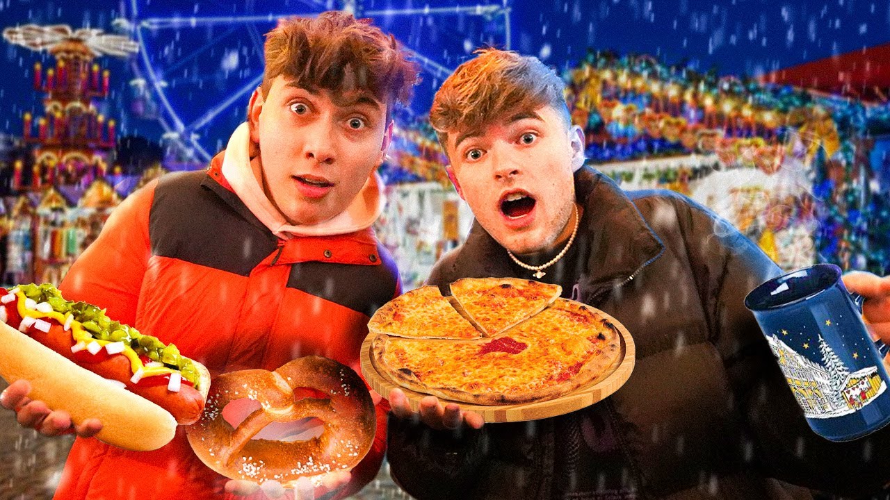 Wir ESSEN alles auf dem WEIHNACHTSMARKT 🤤🎅🏻