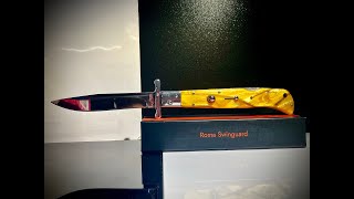 AKC 11" Roma Swinguard Yeller Pearlex Drop Point Automatic