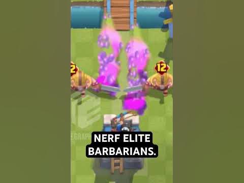 Nerf Elite Barbarians. ⚔️ #supercell #clash #clashroyale # ...