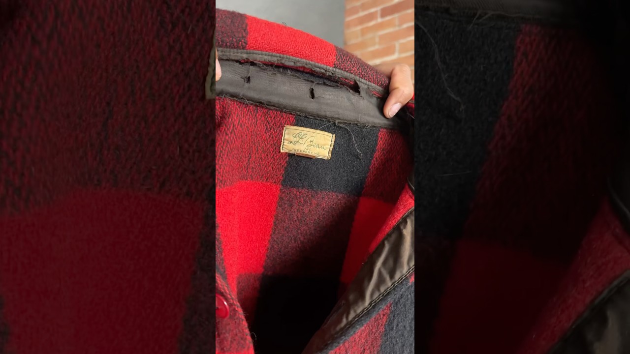 perks of living in Maine! Vintage 60s LL Bean flannel jacket 